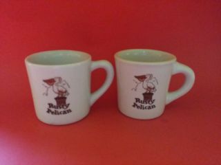 2 Vintage The Rusty Pelican Coffee Mugs Newport Beach Ca Restaurant Chefsware