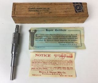 Vintage Brown & Sharpe 1 " Micrometer Head No.  295 Retired Tool