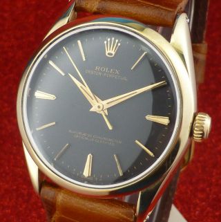1957 " Rolex " Oyster Perpetual 18k Yellow Gold & Steel,  Ref 1025 Vintage