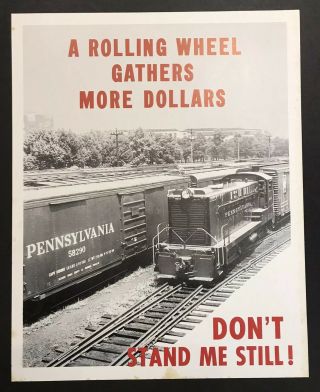 Pennsylvania Railroad Work Incentive Vintage Poster Circa 1950’s