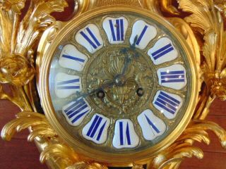 Antique 19th C.  French Ormolu G.  Philippe Palais Royale Gilded Bronze Wall Clock 3