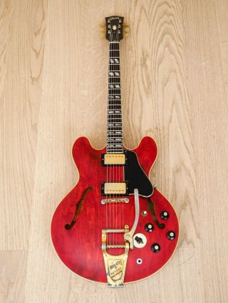 1968 Gibson ES - 345TDC Vintage Semi - Hollow Electric Guitar,  Bigsby,  T - Tops & Case 2