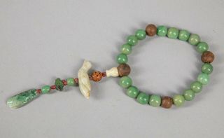 18 - 19th Chinese Antique Jade Prayer Beads