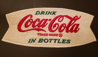 9 " Vintage Fishtail Coca Cola Drink In Bottles Uniform Jacket Patch