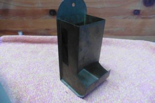 Vintage Tin Wall Box Wooden Match Stick Holder Cigar Cigarette Dispenser Safe