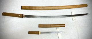 Old Antique Signed Japanese Samurai Sword: [katana And Tanto]