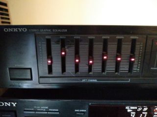 Onkyo EQ - 18 Vintage Audio Stereo 7 band Graphic Equalizer 14 Lighted Sliders 2