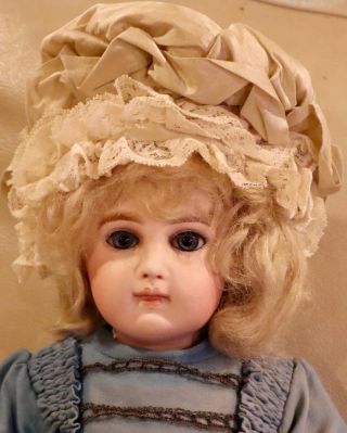 20 " Antique C1880 Bisque Closed Mouth Depose Jumeau Bebe Doll W/original Outfit