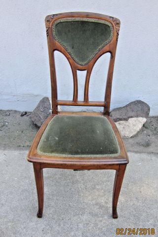 6 - French Art Nouveau Period Antique Chairs Retailed By Louis Chambry - Paris