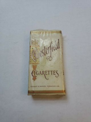 Vtg Chesterfeild Rations Cigarette Hard Pack Empty Display Only Rare Wwii Ww2