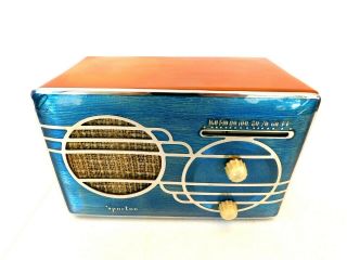 Vintage Sparton Cloisonne Chrome Trim Old Antique Catalin Bakelite Tube Radio
