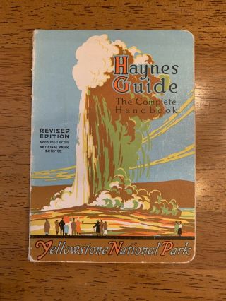 Vintage 1930 Haynes Official Guide Yellowstone National Park - Map