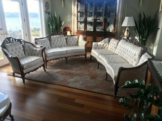 Kimball Vintage French Sofa,  Loveseat,  And Chair Set