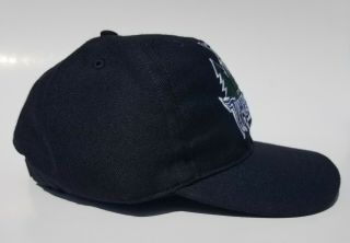 Vintage 90s Minnesota Timberwolves Adjustable Strapback NBA Hat Black - Very Good 2