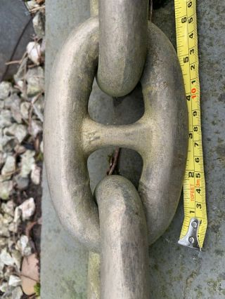 Bronze Mine Sweeper Anchor Chain (45 Feet In Length - Link Size 6”x4”x1”)