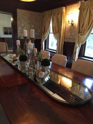 Brass And Mirrored Glass Table Centerpiece
