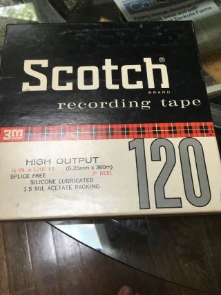 Vintage Scotch 3m 7” Reel Tape 1969 Moon Landing & Walk Amateur Recorded Cool