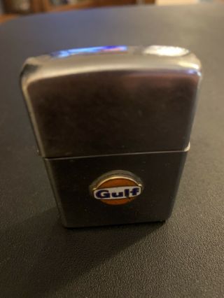 Vintage 1968 Zippo Gulf Gas And Oil Advertising Lighter