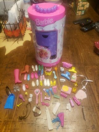1994 Vintage Barbie Doll Accessory Travel Case Flowers Carrying With Accessories