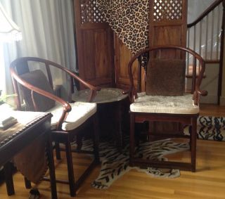 Pair,  Yoke Back Chinese Chairs - - Good Antique - - $1400 - - Local Pick Up