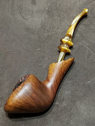 Vintage Smoking Pipe Bjarne Made In Denmark Hand - Carved