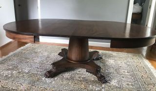 1902 Mahogany Claw Foot Dining Table 86” Not Refinished Pepsi Bern Bradham