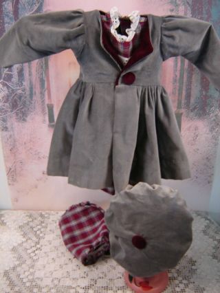 Vintage Shirley Temple Style,  Dress,  Pants Coat And Hat For 28 " Doll