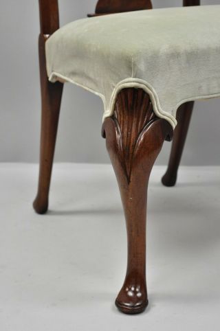 Vintage Hickory Chair Company Queen Anne Style Mahogany Dining Chairs Set of 4 3