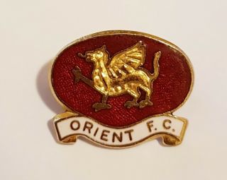 Vintage Orient F.  C - Leyton Orient Football Club Coffer Metal Enamel Badge