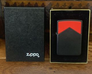 Vintage 1997 Marlboro Zippo Red Top Black Matte W/ Box