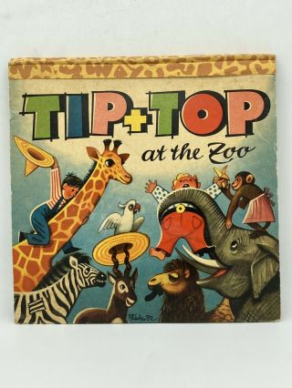 Tip Top At The Zoo (english Version) 1961 Vintage Rare Popup Book