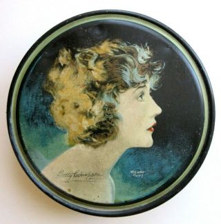 Betty Compson Vintage Art Deco Lithograph Beautebox Vanity Tin By Henry Clive