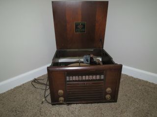 Vintage Ge Tube Radio / Record Player Model 304 Needs Work