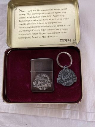 Zippo 60th Anniversary Lighter In Tin