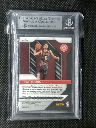 2018 Panini Prizm Trae Young ROOKIE RC 78 BSG 9 2