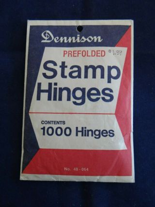 Vintage Packet Dennison Stamp Hinges Open But Still Quite Full Look