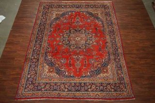 Antique Oriental Wool Rug Hand - Knotted - Approx.  10x13
