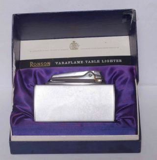 Vintage Ronson Varaflame Table Lighter - Boxed And C.  1960 