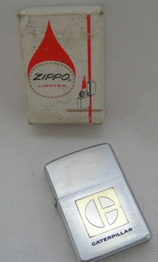Vintage 1978 Zippo Caterpillar Advertising Lighter,  Box