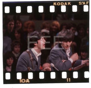 Paul Mccartney George Harrison The Beatles Vintage Music Photo Transparency 641b