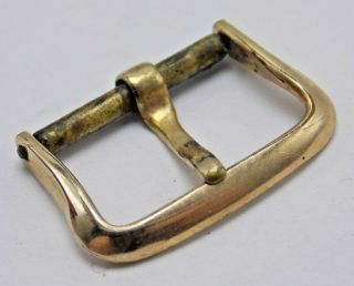 Vintage 1950s Simmons Signed Watch Band Buckle 16mm Gold Plated 5/8 Inch