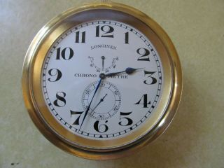 Longines Marine Chronometer Clock In Great Looking / Order Shiping