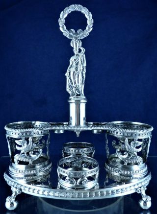 Rare,  Antique,  13lot/ 812 - Silver Liquor Stand,  Germany,  Bayreuth Ca 1820