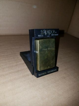 Vintage Brass Zippo Lighter 1932 - 1991 Complete With Presentation Box.