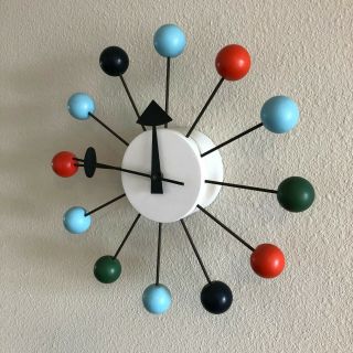 Vintage George Nelson Designs Howard Miller Ball Clock Eames Era