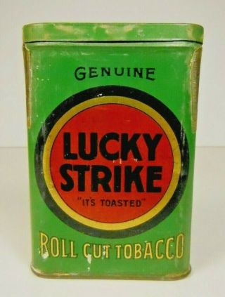 Lucky Strike Roll Cut Tobacco Vertical Pocket Tin - Lucky Strike Bottom