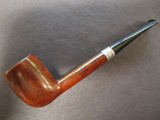 Bbb Own Make Pipe - Shape 607 - With Sterling Silver Band