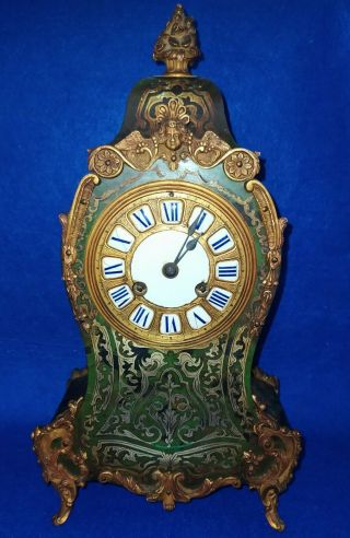 French Louis Xv Style Boulle Mantel Clock