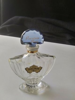 Vintage Guerlain Paris Shalimar Parfum Glass Bottle - 7,  5 Ml Refillable