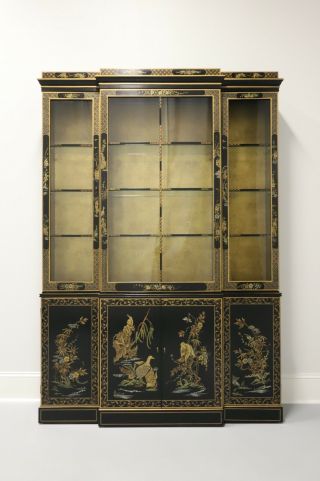 Drexel Heritage Chinoiserie Breakfront China Cabinet